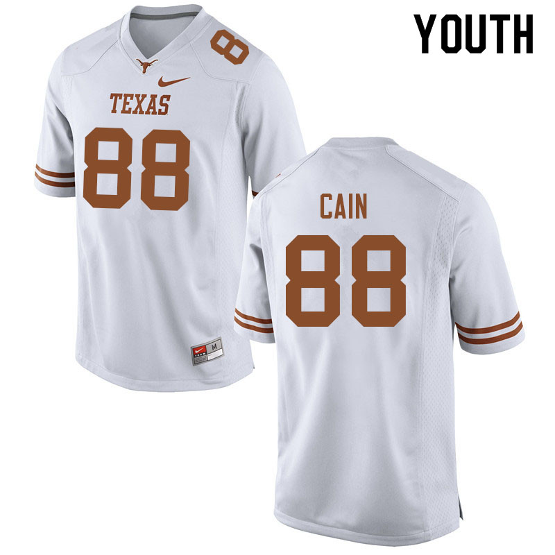 Youth #88 Casey Cain Texas Longhorns College Football Jerseys Sale-White